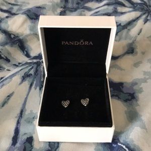 Pandora heart earrings